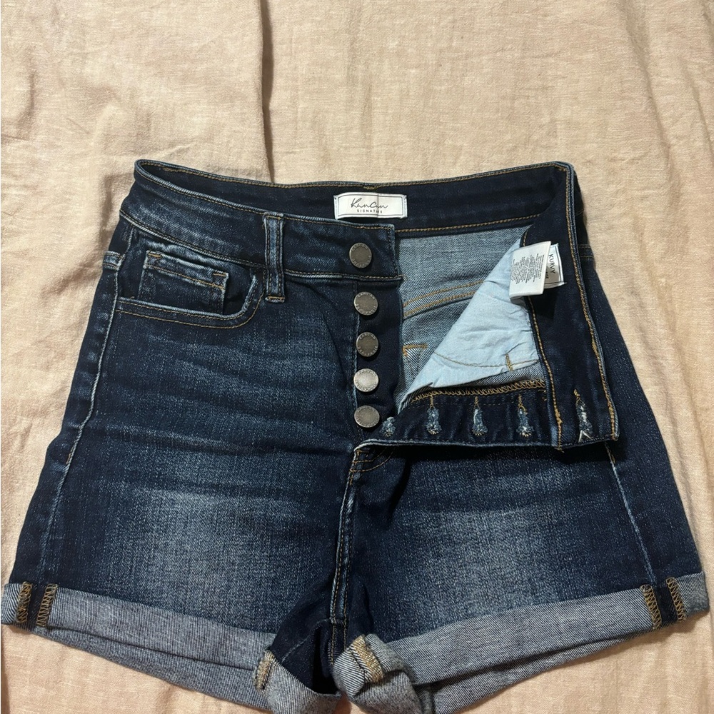 KanCan Blue Jean Shorts High-Waisted Stretchy Denim